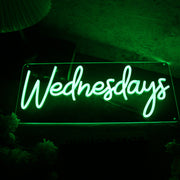 Wednesdays Green Neon Sign