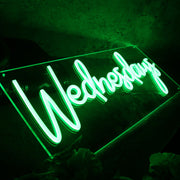 Wednesdays Green Neon Sign