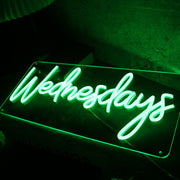 Wednesdays Green Neon Sign