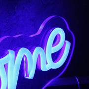 Welcome Home Rubin Blue Neon Sign