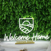 Welcome Home White LED Neon Sign