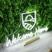 Welcome Home White LED Neon Sign