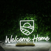 Welcome Home White LED Neon Sign