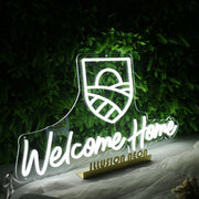 Welcome Home White LED Neon Sign