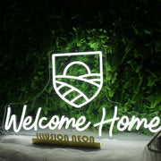 Welcome Home White LED Neon Sign