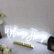 Welcome Home White Neon Sign