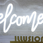 Welcome Home White Neon Sign