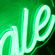 Welcome to Abbys Jungle Green Neon Sign