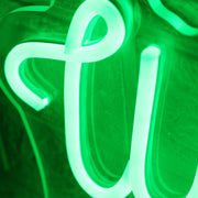 Welcome to Abbys Jungle Green Neon Sign