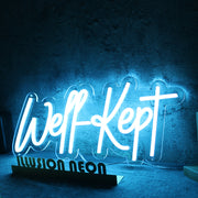 Well Kept Blue Neon Sign