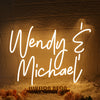 Wendy And Michael Yellow Neon Sign