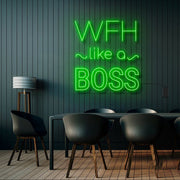 Wfh Like A Boss Neon Sign