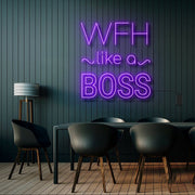 Wfh Like A Boss Neon Sign