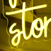 Whats Your Story Yellow Neon Sign