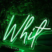 Whit Green Neon Sign