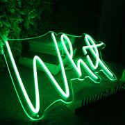 Whit Green Neon Sign