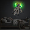 White Guy With Green Wing LED Neon Acrylic Artwork