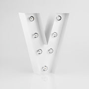 Steel Marquee Letter White Modern V High-End Custom Zinc Metal Marquee Light Marquee Sign