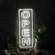 White Open LED Neon Sign