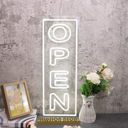 White Open LED Neon Sign