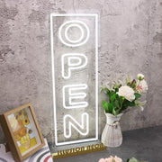 White Open LED Neon Sign