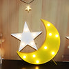 Steel Marquee Letter White Star Yellow Moon Room Decor High-End Custom Zinc Metal Marquee Light Marquee Sign