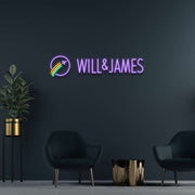 Will and James Neon Sign