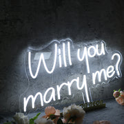 Will You Marry Me Custom White Neon Sign