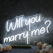 Will You Marry Me Custom White Neon Sign