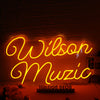 Wilson Music Orange Neon Sign