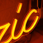 Wilson Music Orange Neon Sign