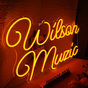 Wilson Music Orange Neon Sign