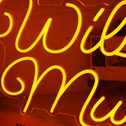 Wilson Music Orange Neon Sign