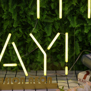 Win The Day Yellow Neon Sign