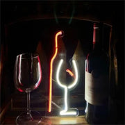 Wine Glass LED Neon Sign Art