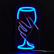 Wine Glass Shaped Night Lights LED Neon Sign