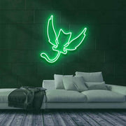 Winged Cat Companion Neon Sign