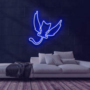 Winged Cat Companion Neon Sign