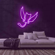 Winged Cat Companion Neon Sign