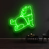 Winnie The Pooh Sitting Neon Sign