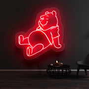 Winnie The Pooh Sitting Neon Sign