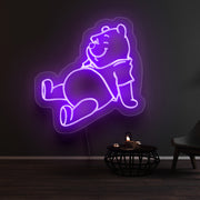 Winnie The Pooh Sitting Neon Sign