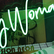 Witchy Woman Green Neon Sign