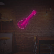 Woden Guitar LED Neon Sign