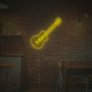 Woden Guitar LED Neon Sign