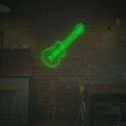 Woden Guitar LED Neon Sign