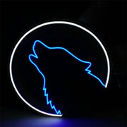 Wolf On The Moon LED Neon Sign