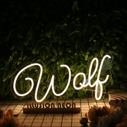 Wolf Yellow Neon Sign