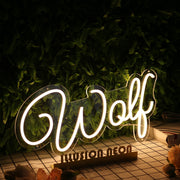 Wolf Yellow Neon Sign