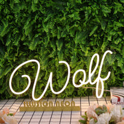 Wolf Yellow Neon Sign